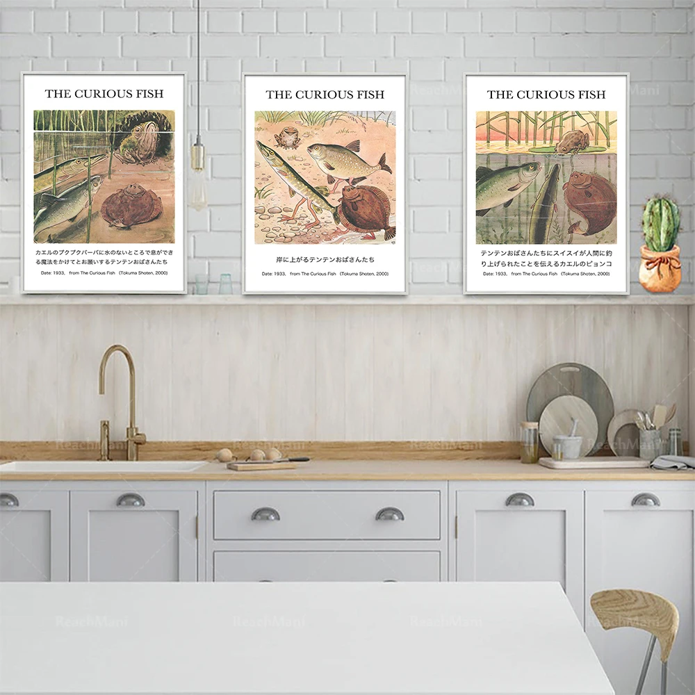 Curious Fish Poster Kids Room Wall Decor Canvas Painting Scandinavian Style Print Living Room Decor
Curious Fish Poster Kids Room Wall Decor Canvas Painting Scandinavian Style Print Living Room Decor