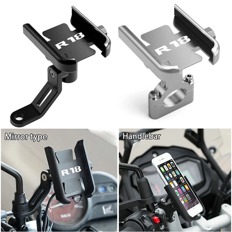 For BMW R18 R 18 2020-2025 Motorcycle Accessories Handlebar Rear Mirror Mobile Phone Bracket GPS Stand Holder Extender Holder