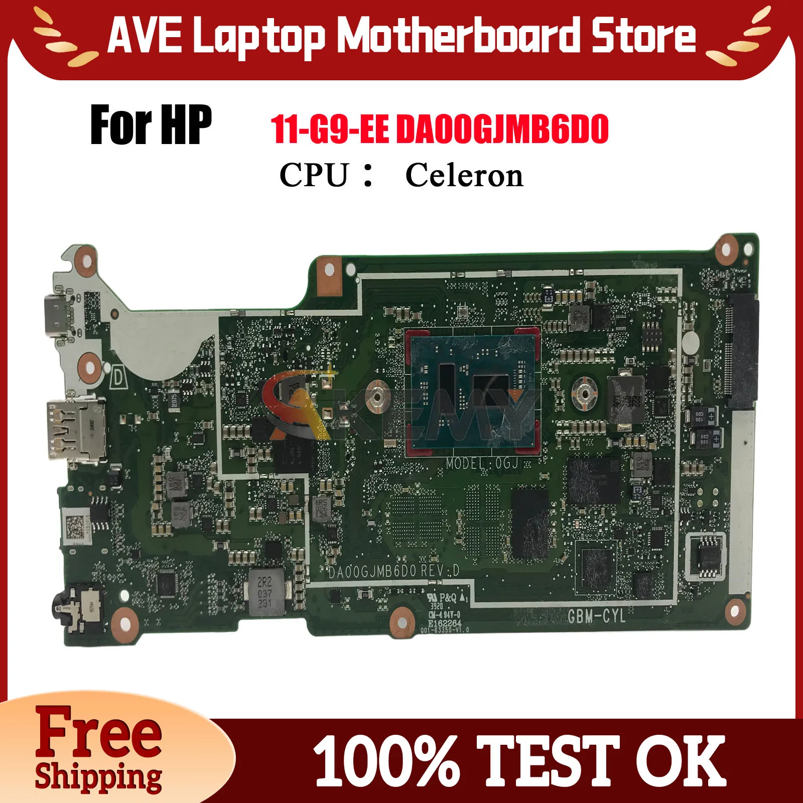 DA00GJMB6D0 Материнская плата для ноутбука HP Chromebook 11 G9 EE с процессором N4500 и ОЗУ 32 ГБ SSD 100% полностью протестирована
DA00GJMB6D0 Материнская плата для ноутбука HP Chromebook 11 G9 EE с процессором N4500 и ОЗУ 32 ГБ SSD 100% полностью протестирована