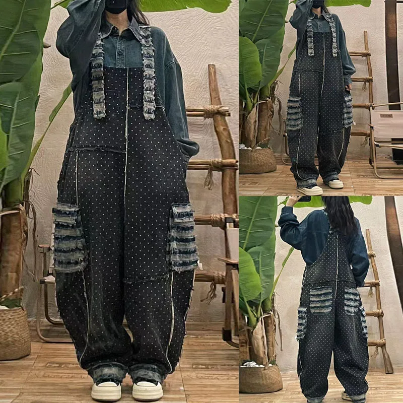 Модные джинсовые комбинезоны в горошек, женские свободные длинные брюки, универсальные утягивающие цельные модные повседневные хлопковые комбинезоны на весну и осень
Модные джинсовые комбинезоны в горошек, женские свободные длинные брюки, универсальные утягивающие цельные модные повседневные хлопковые комбинезоны на весну и осень