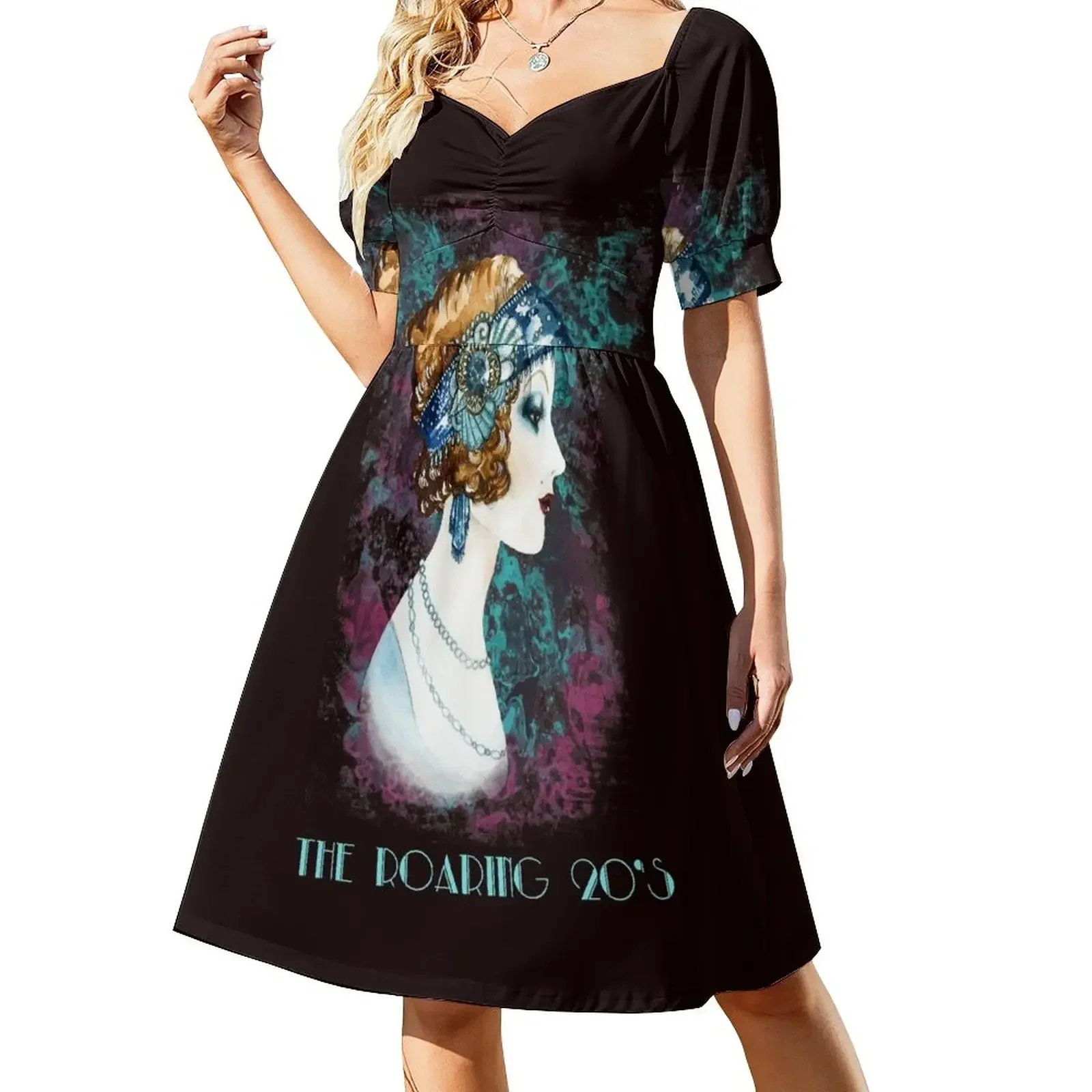 Roaring Twenties Charleston Flappers Short-Sleeved Dress women's evening dresses Dress woman Dress
Roaring Twenties Charleston Flappers Short-Sleeved Dress women's evening dresses Dress woman Dress