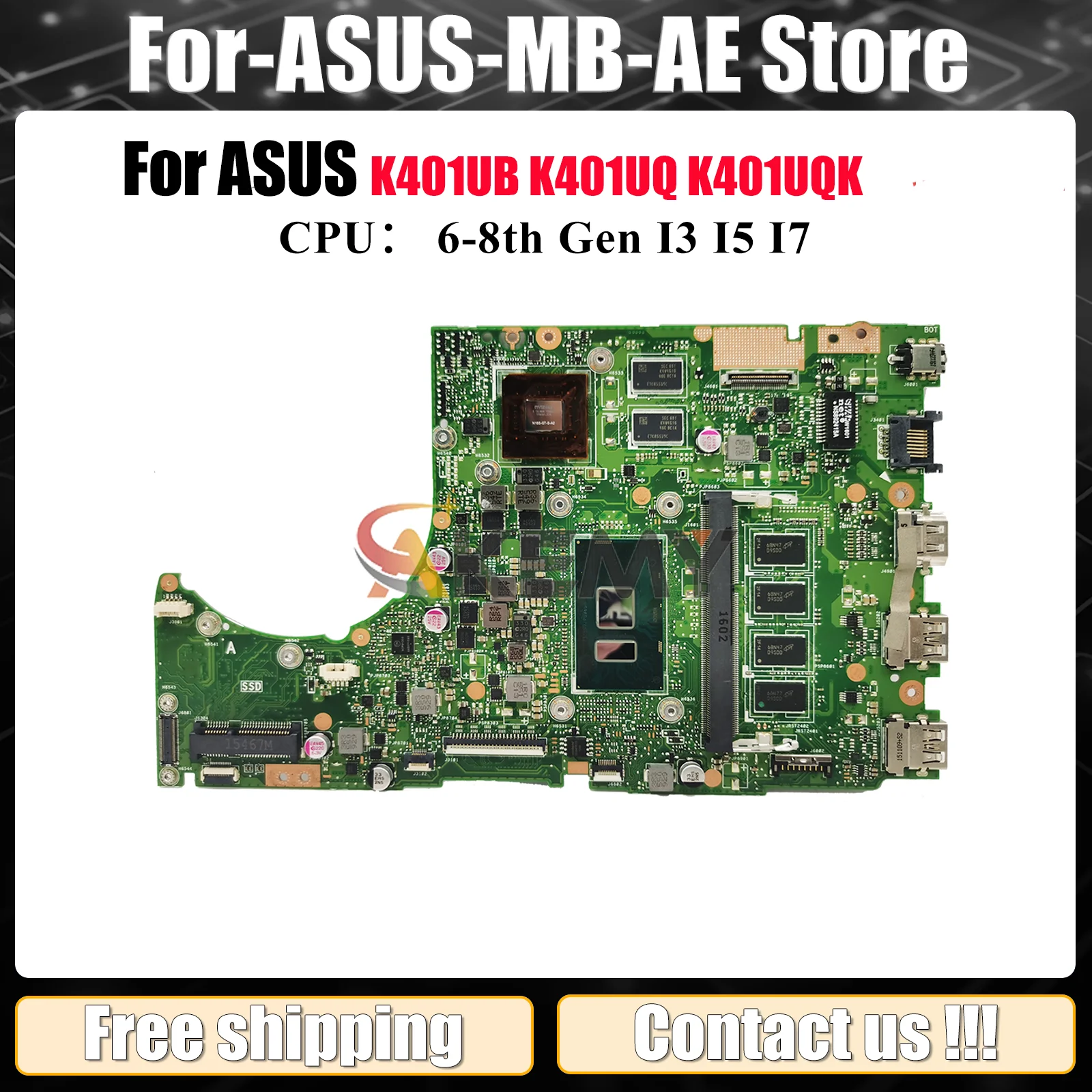 K401UB Материнская плата для ноутбука ASUS VivoBook K401UQ K401UB K401UQK K401U U4000 A404U Материнская плата с процессором I3 I5 I7 в порядке быстрая доставка 
K401UB Материнская плата для ноутбука ASUS VivoBook K401UQ K401UB K401UQK K401U U4000 A404U Материнская плата с процессором I3 I5 I7 в порядке быстрая доставка