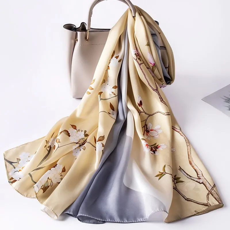 Women Silk Scarf Luxury Brand Chinese 100% Silk Shawls Wraps Print Long Natural Silk Neck Scarf Foulard Femme 170x53cm
Women Silk Scarf Luxury Brand Chinese 100% Silk Shawls Wraps Print Long Natural Silk Neck Scarf Foulard Femme 170x53cm