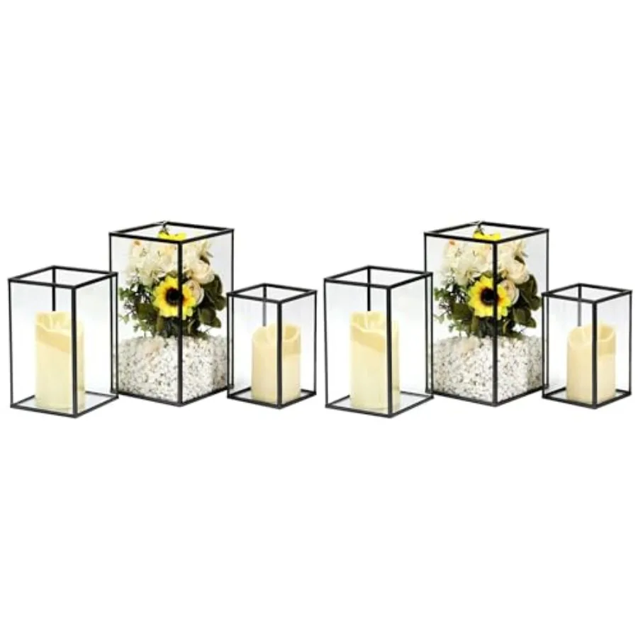 Hurricane Glass Candle Holder Set of Pieces Black Hurricane Candleholders for Wedding Party Holiday Birthday Home Decor Lanter
Hurricane Glass Candle Holder Set of Pieces Black Hurricane Candleholders for Wedding Party Holiday Birthday Home Decor Lanter