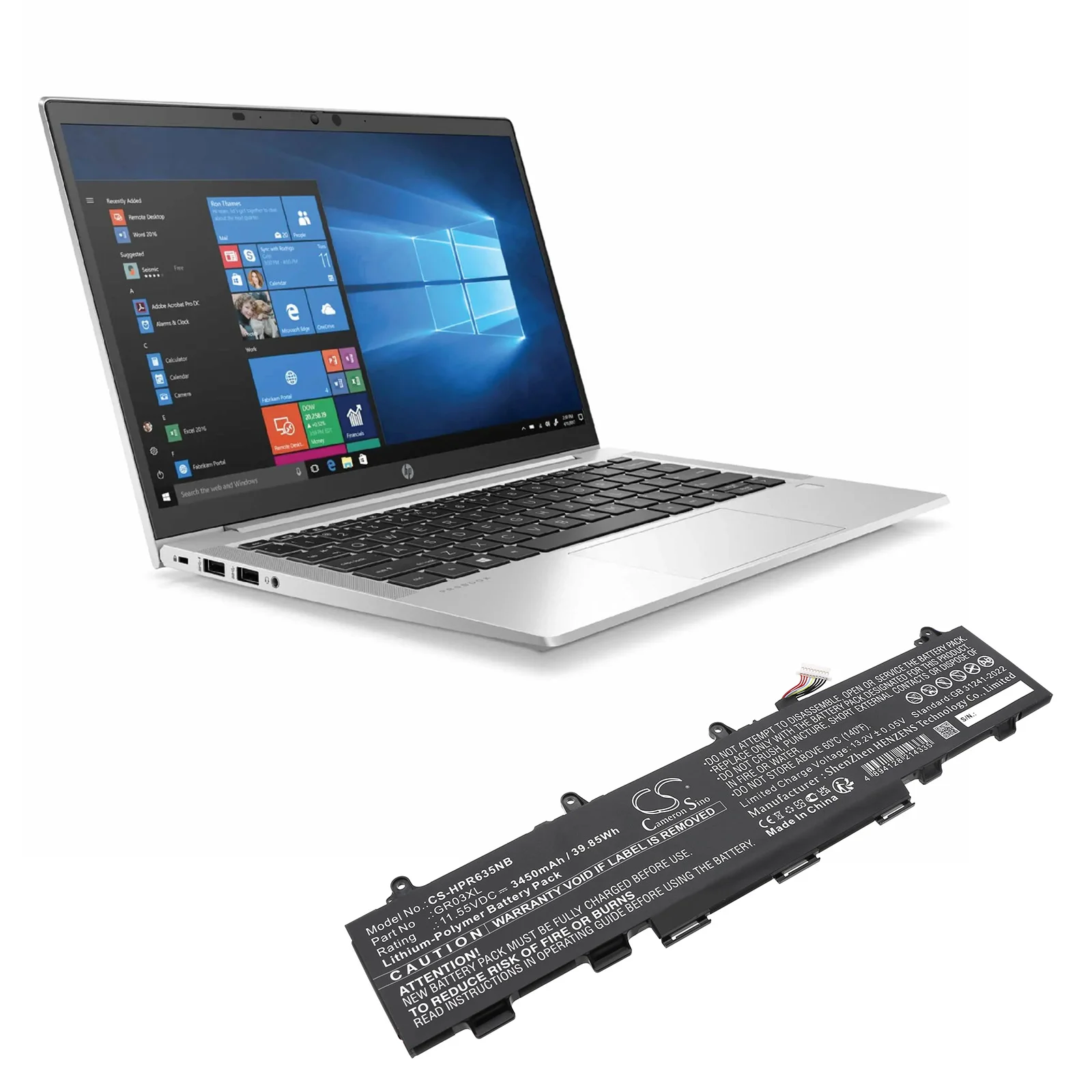 Replacement 11.55V 3450mAh Laptop Battery GR03042XL GR03XL for HP ProBook 635 AERO G7 2N2T0UT 2N2T4UT 2W0R2PA 320T4PA 306A9EA
Replacement 11.55V 3450mAh Laptop Battery GR03042XL GR03XL for HP ProBook 635 AERO G7 2N2T0UT 2N2T4UT 2W0R2PA 320T4PA 306A9EA