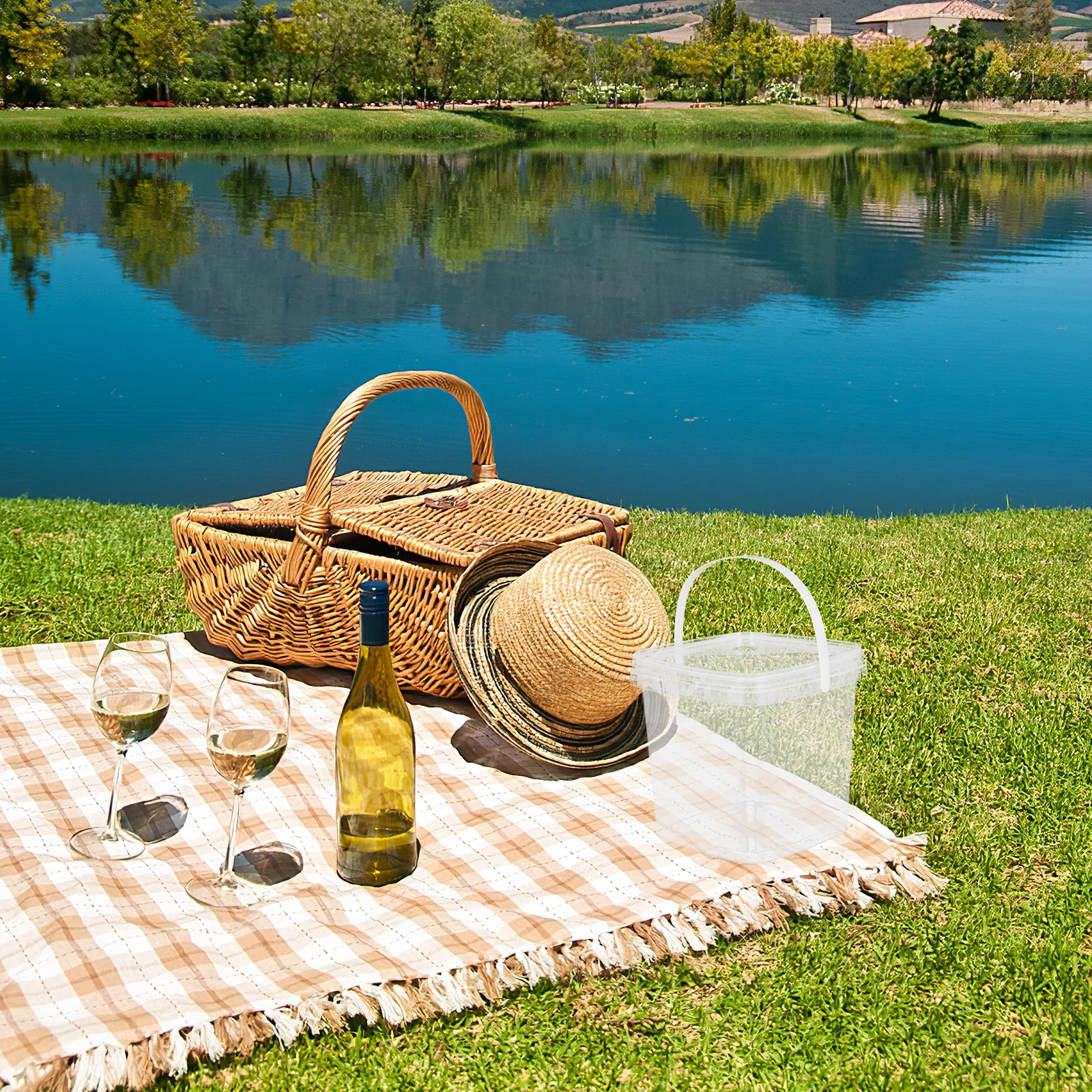 Square Plastic Clear Container Food Grade Buckets Lid Handle For Camping Picnics Water Storage Outdoor Leakproof
Square Plastic Clear Container Food Grade Buckets Lid Handle For Camping Picnics Water Storage Outdoor Leakproof