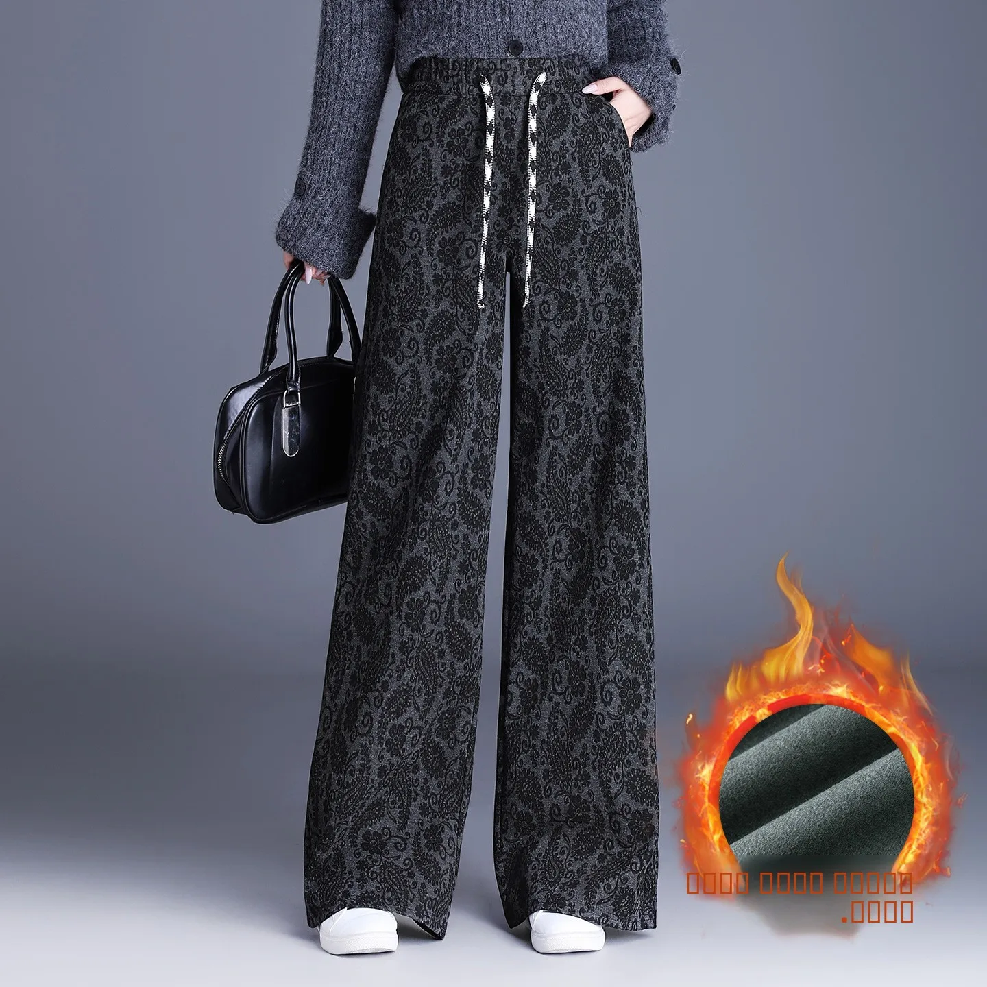 Женские брюки с широкими штанинами на подкладке, осенне-зимние, новые, с эластичным поясом, драпированные, свободные, больших размеров, утягивающие, повседневные
Женские брюки с широкими штанинами на подкладке, осенне-зимние, новые, с эластичным поясом, драпированные, свободные, больших размеров, утягивающие, повседневные