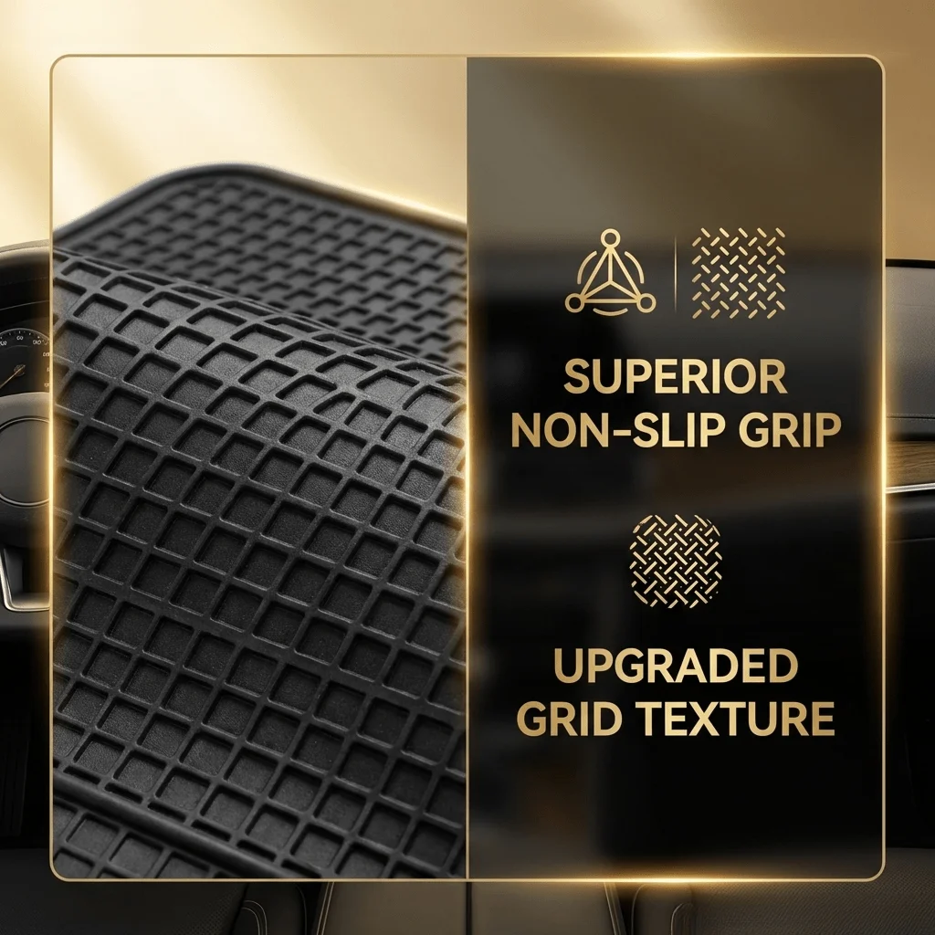 Black Non-Slip Car Dashboard Phone Pad With Grid Texture Heat Resistant Silicone Mat
Black Non-Slip Car Dashboard Phone Pad With Grid Texture Heat Resistant Silicone Mat