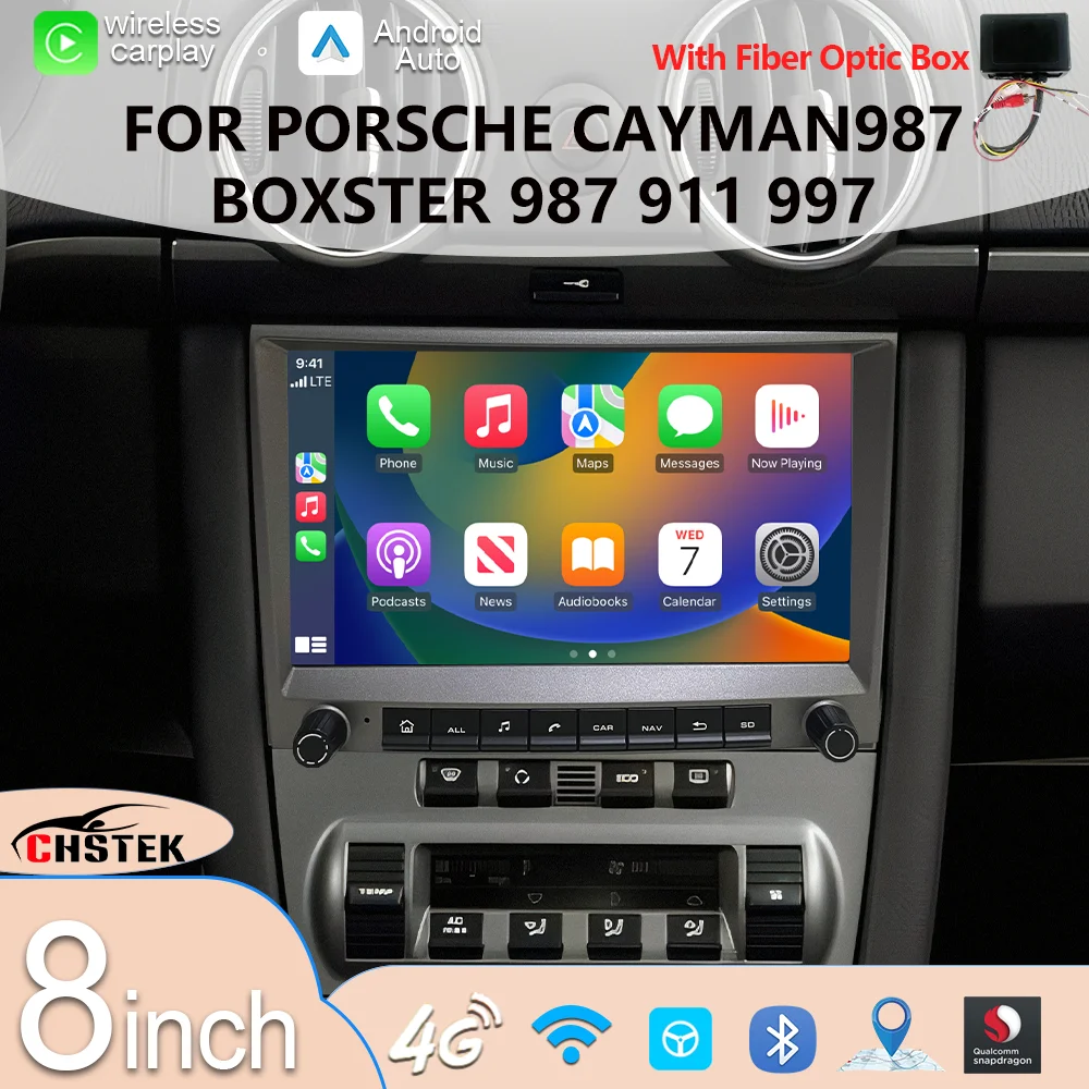 CHSTEK 720P Radio Navigation Stereo for Porsche Cayman 911 987 Boxster 997 Carplay Android 13 Multimedia Qualcomm BT 4G GPS WIFI
CHSTEK 720P Radio Navigation Stereo for Porsche Cayman 911 987 Boxster 997 Carplay Android 13 Multimedia Qualcomm BT 4G GPS WIFI