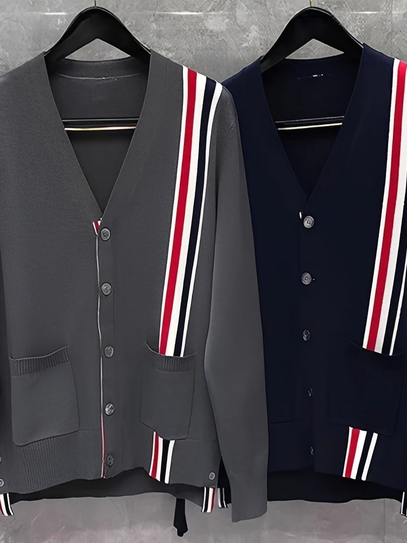 Faionable Casual Striped Knitted Cardigan Sweater Jaet for Men Autumn Winter New Arrival Versatile Comfortable Polyester ...
Faionable Casual Striped Knitted Cardigan Sweater Jaet for Men Autumn Winter New Arrival Versatile Comfortable Polyester ...