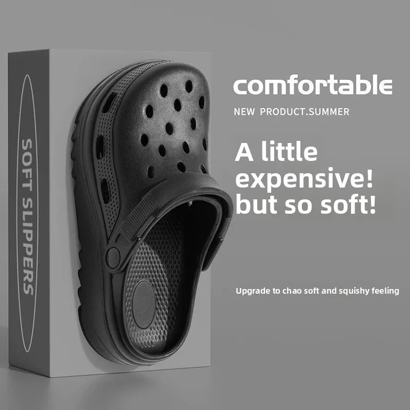 Women and Men's Hole Shoes Summer Non-Slip Outdoor Sandals Closed Toe Shit Feeling Beach Slippers Thick Bottom Soft Bottom
Women and Men's Hole Shoes Summer Non-Slip Outdoor Sandals Closed Toe Shit Feeling Beach Slippers Thick Bottom Soft Bottom