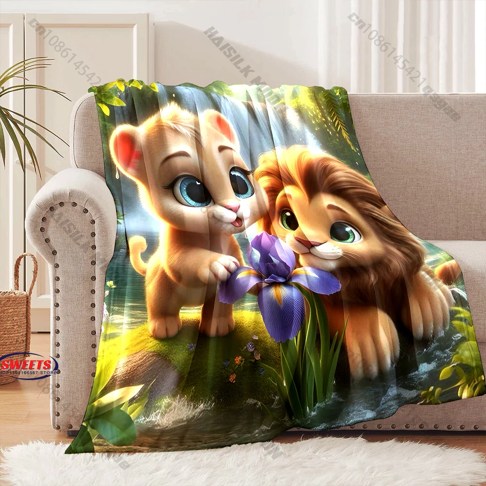 "Cozy Lion Cubs Blanket" Multiple sizes kid's and adults' bedroom living room sofa decor blanket, Exquisite gift
"Cozy Lion Cubs Blanket" Multiple sizes kid's and adults' bedroom living room sofa decor blanket, Exquisite gift