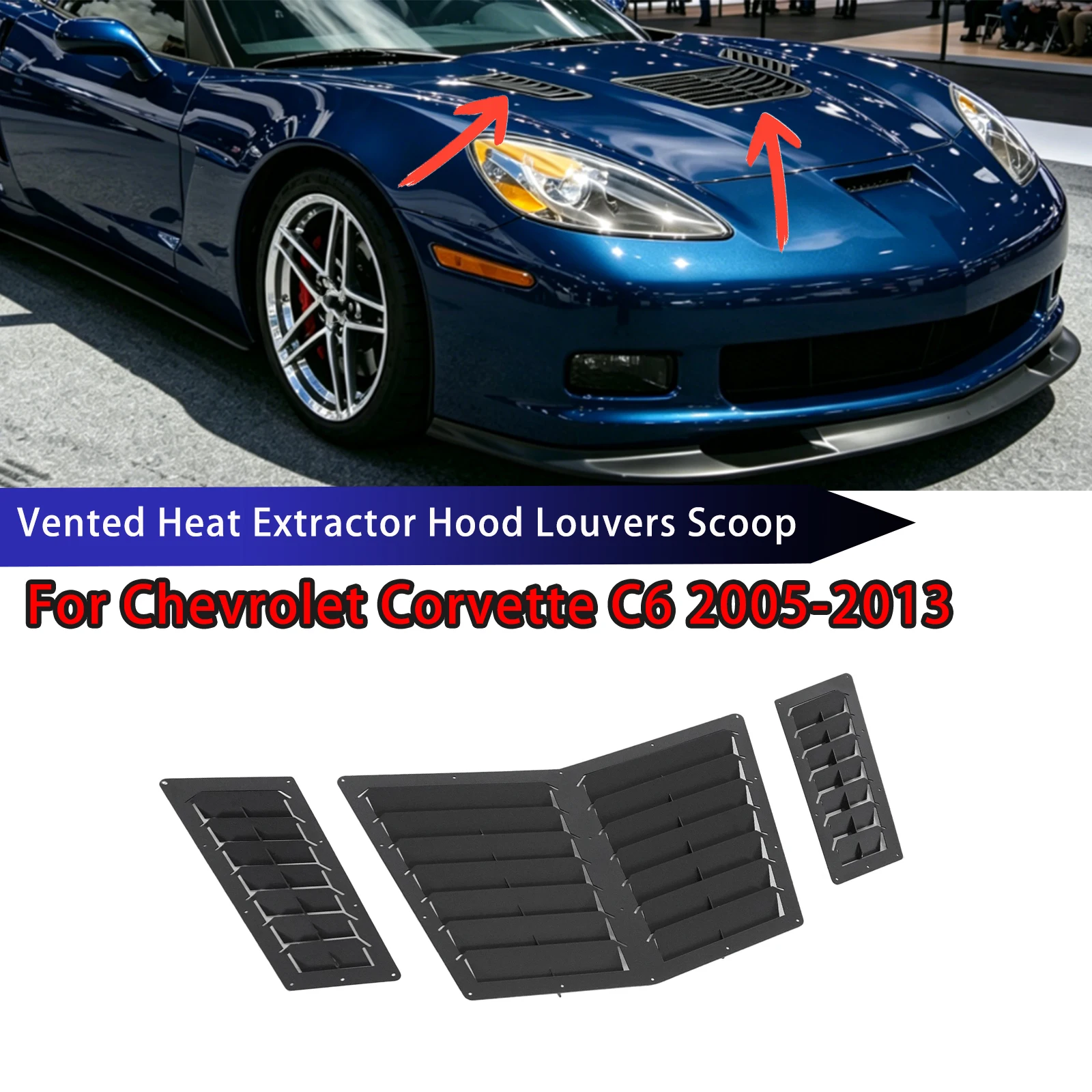 Car Vented Heat Extractor Hood Louvers For Chevrolet Corvette C6 ZR1 Z06 Grand Sport 2005-2013 Metal Material Auto Accessories
Car Vented Heat Extractor Hood Louvers For Chevrolet Corvette C6 ZR1 Z06 Grand Sport 2005-2013 Metal Material Auto Accessories