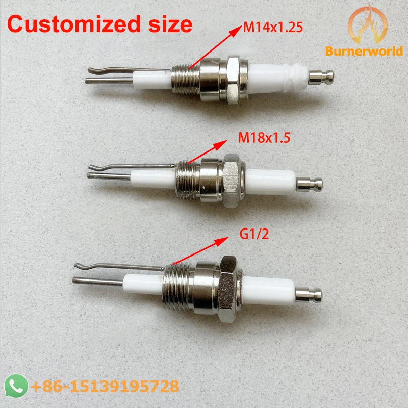Industrial Furnace Ignition Rod M14×1.25 Burner Spark Plug M18×1.5 Water Level Probe G1/2 Detector accept customized
Industrial Furnace Ignition Rod M14×1.25 Burner Spark Plug M18×1.5 Water Level Probe G1/2 Detector accept customized