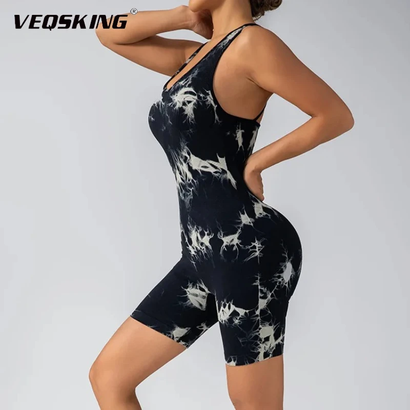 VEQSKING Женский комбинезон для йоги Tie Dye, корректирующее белье с перекрестной спиной, бесшовный, быстросохнущий, дышащий комбинезон для фитнеса и йоги
VEQSKING Женский комбинезон для йоги Tie Dye, корректирующее белье с перекрестной спиной, бесшовный, быстросохнущий, дышащий комбинезон для фитнеса и йоги