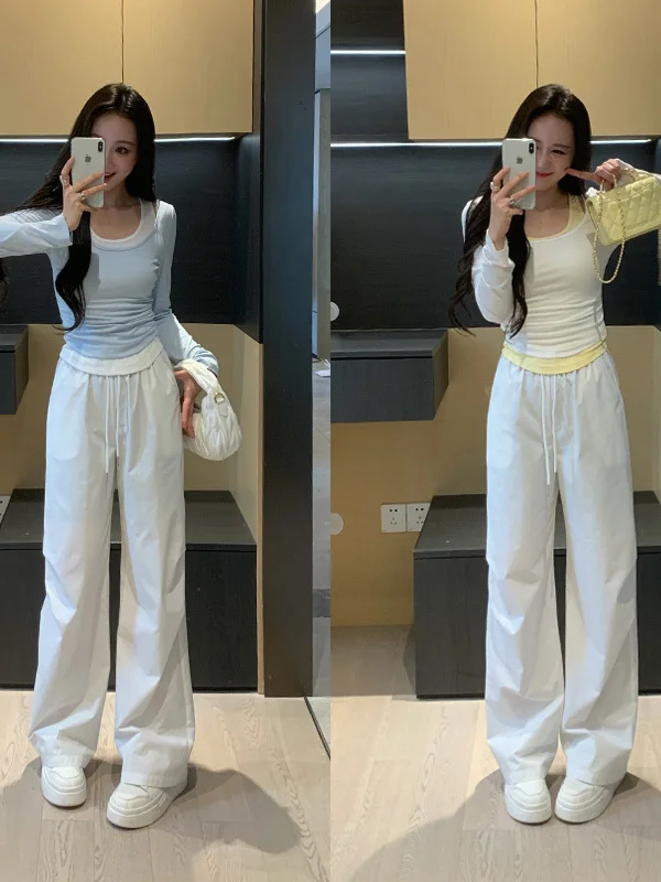 High Waist Casual Pants Modale Women's Set Spring Fashion Ensemble Long Sleeve Lazy Style Two-Piece Suit for Ladies
High Waist Casual Pants Modale Women's Set Spring Fashion Ensemble Long Sleeve Lazy Style Two-Piece Suit for Ladies