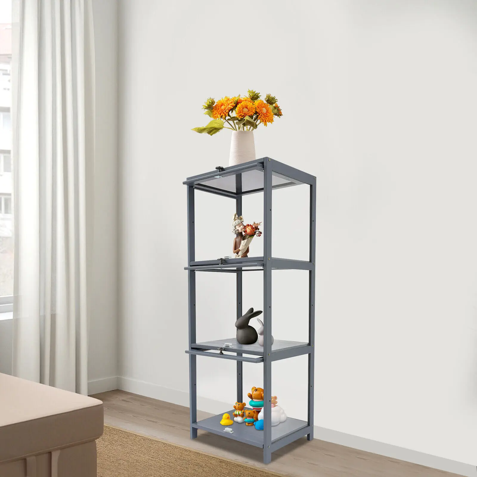 3-Tier Acrylic Display Case Figurines Toy Ornament Display Shelf 15.7*12.6*41.7"
3-Tier Acrylic Display Case Figurines Toy Ornament Display Shelf 15.7*12.6*41.7"