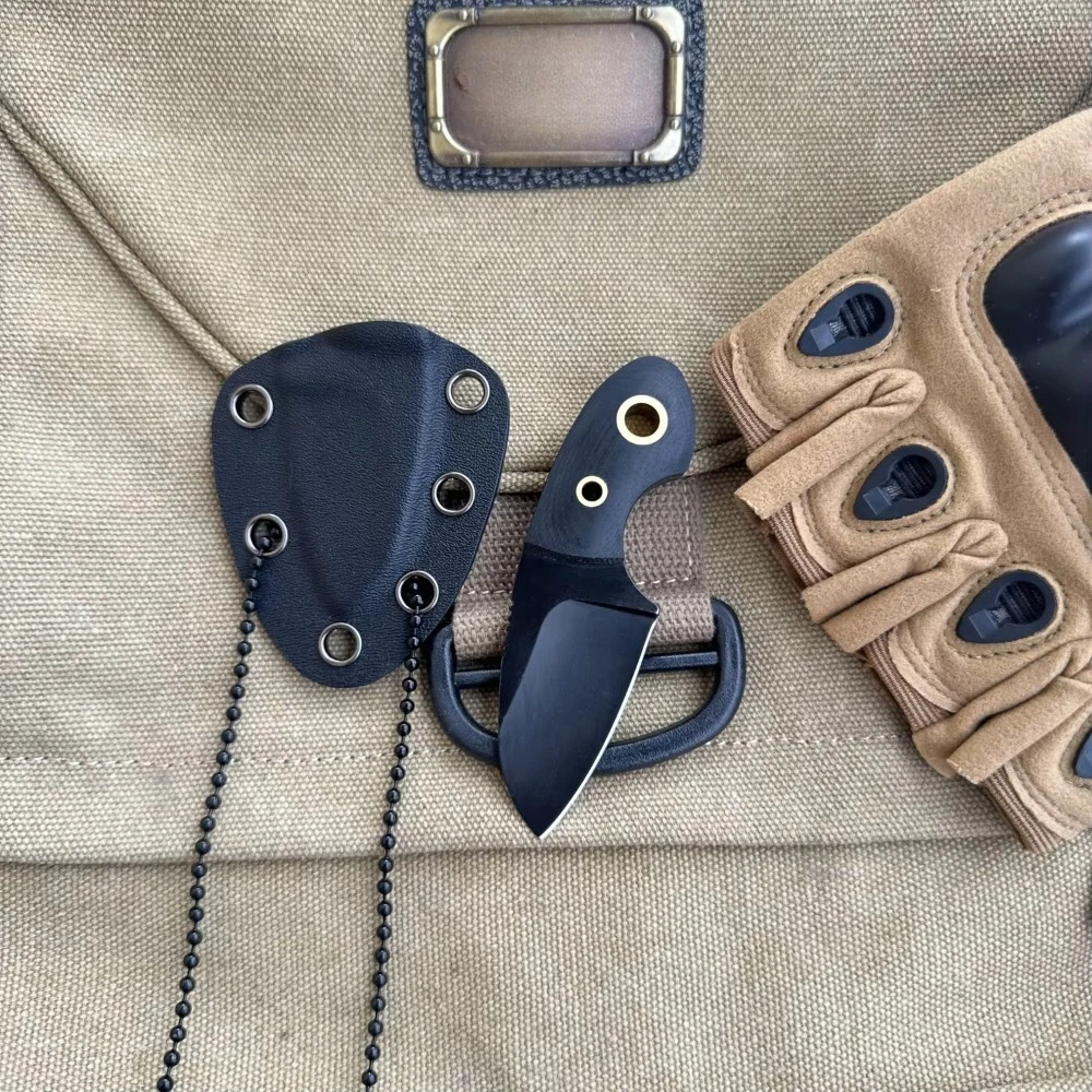 EDC Black Small G10 Handle Outdoor Mini Necklace Knife with Kydex Cover Rock Climbing Camping Holiday Gifts Essential Equipment
EDC Black Small G10 Handle Outdoor Mini Necklace Knife with Kydex Cover Rock Climbing Camping Holiday Gifts Essential Equipment