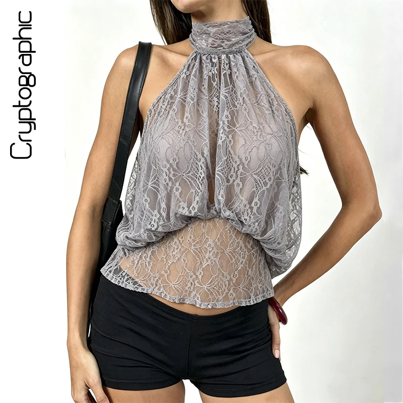 Lace Halter Top See Through Backless Sleeveless Cami Y2K Streetwear Club Wear Summer Tank Top кружевной топ топик
Lace Halter Top See Through Backless Sleeveless Cami Y2K Streetwear Club Wear Summer Tank Top кружевной топ топик