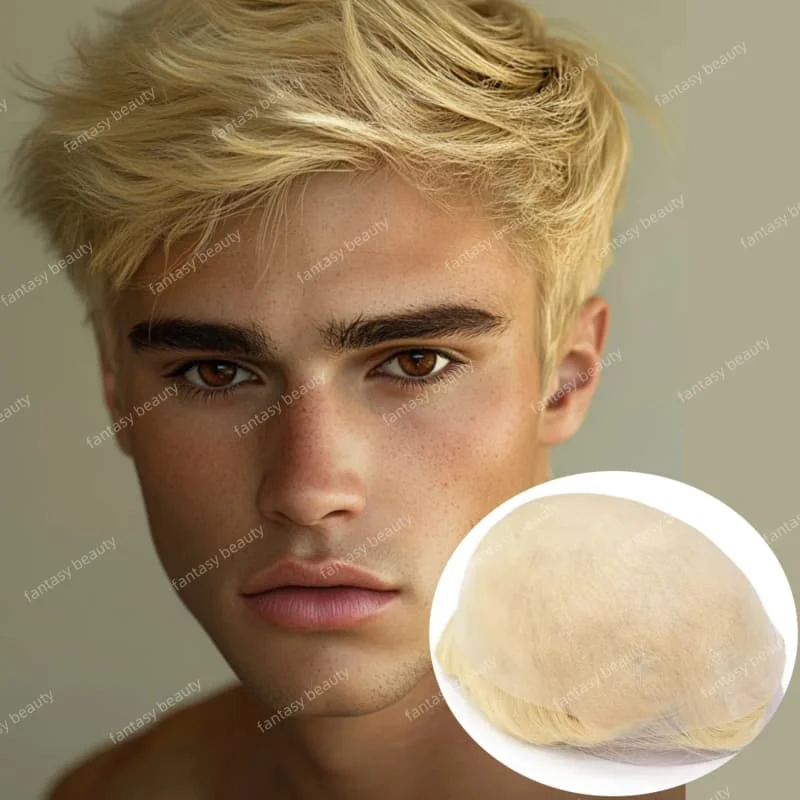 0.02mm Thickness PU Poly Base #613#22R light blonde brown prosthesis hair men wig men's capillary prosthesis Natural Hairline
0.02mm Thickness PU Poly Base #613#22R light blonde brown prosthesis hair men wig men's capillary prosthesis Natural Hairline