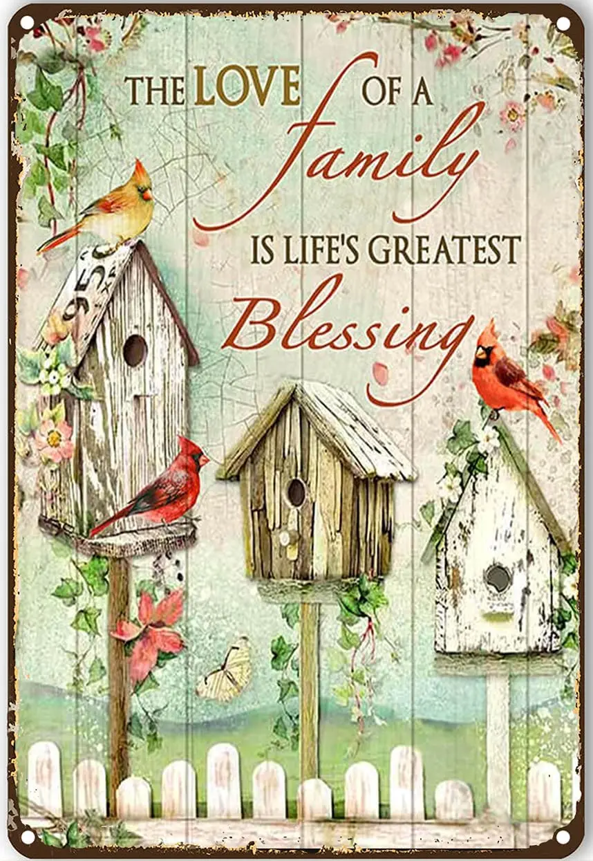 Cardinal Vintage metal Hanging Plaque The Love Of Family Is Life'S Greatest Bless Wall Decor Courtyard Garden Home Club Gift
Cardinal Vintage metal Hanging Plaque The Love Of Family Is Life'S Greatest Bless Wall Decor Courtyard Garden Home Club Gift