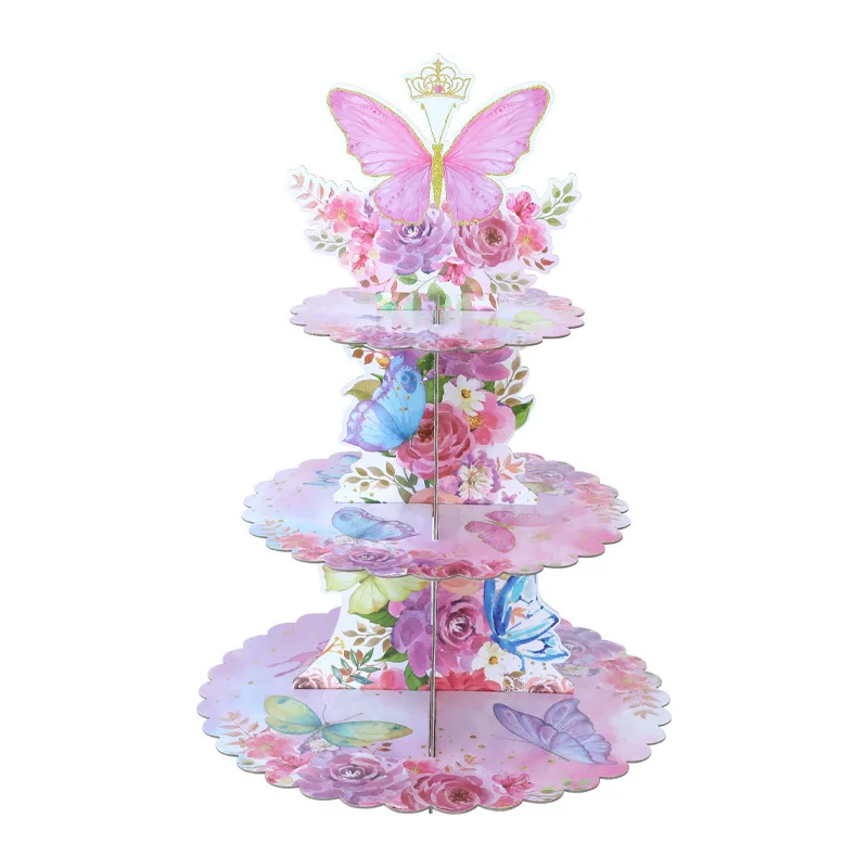 Children's party butterfly cake stand paper birthday party three-layer cake stand desktop decoration ornaments wholesale
Children's party butterfly cake stand paper birthday party three-layer cake stand desktop decoration ornaments wholesale