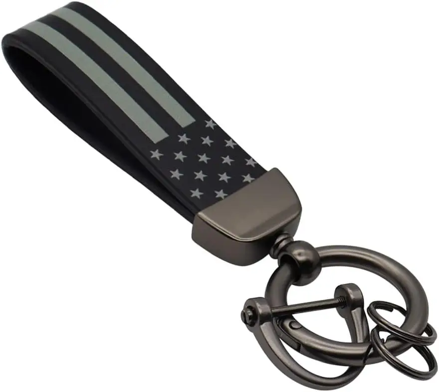 American Flag Car Keychain with Zinc Alloy Ring - Stylish Men's Accessory
American Flag Car Keychain with Zinc Alloy Ring - Stylish Men's Accessory