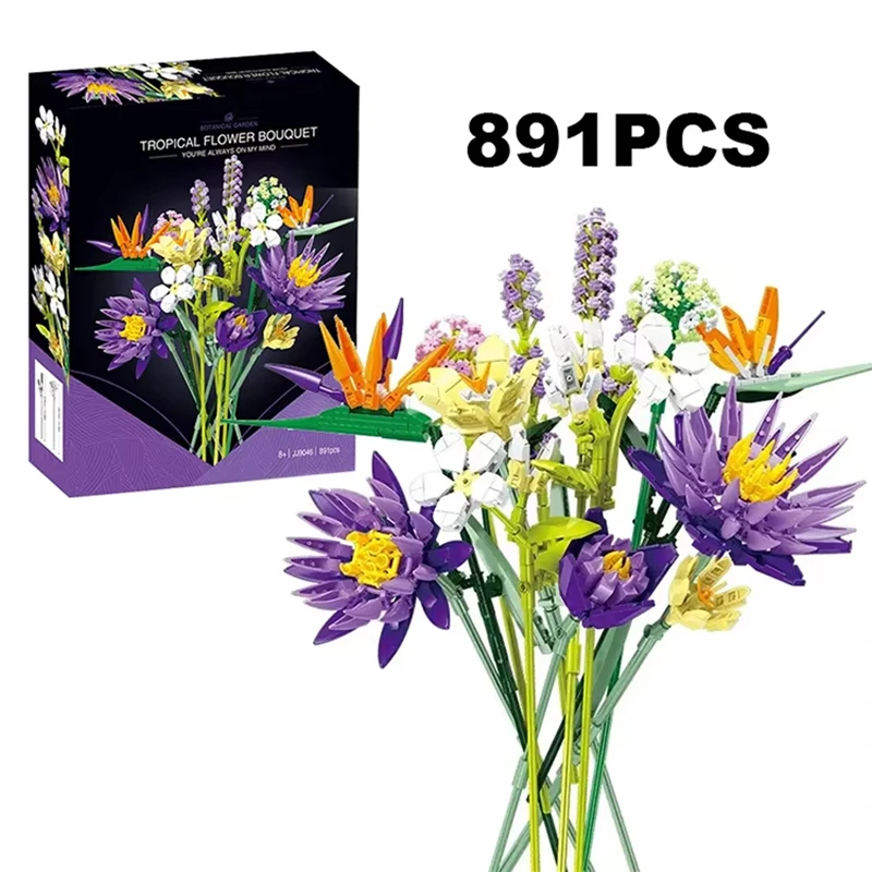 Creative Romantic Flower Bouquet Building Blocks Eternal Flower Home Desk Plant Decoration Assemble Bricks Toys Adult Girls Gift
Creative Romantic Flower Bouquet Building Blocks Eternal Flower Home Desk Plant Decoration Assemble Bricks Toys Adult Girls Gift