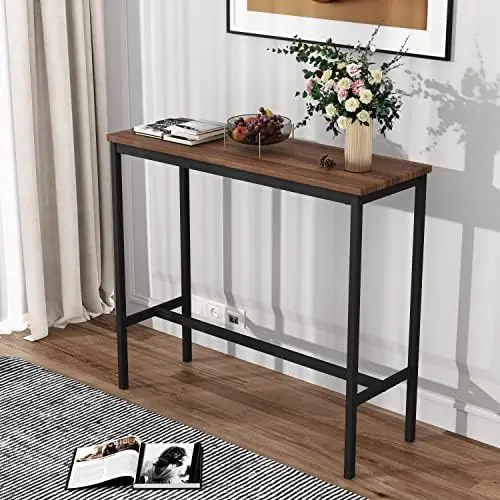 Sofa Console Table 44.5", Industrial entryway Table with Metal Frame and Wood top Design, Narrow Console Table for ,Entryway
Sofa Console Table 44.5", Industrial entryway Table with Metal Frame and Wood top Design, Narrow Console Table for ,Entryway