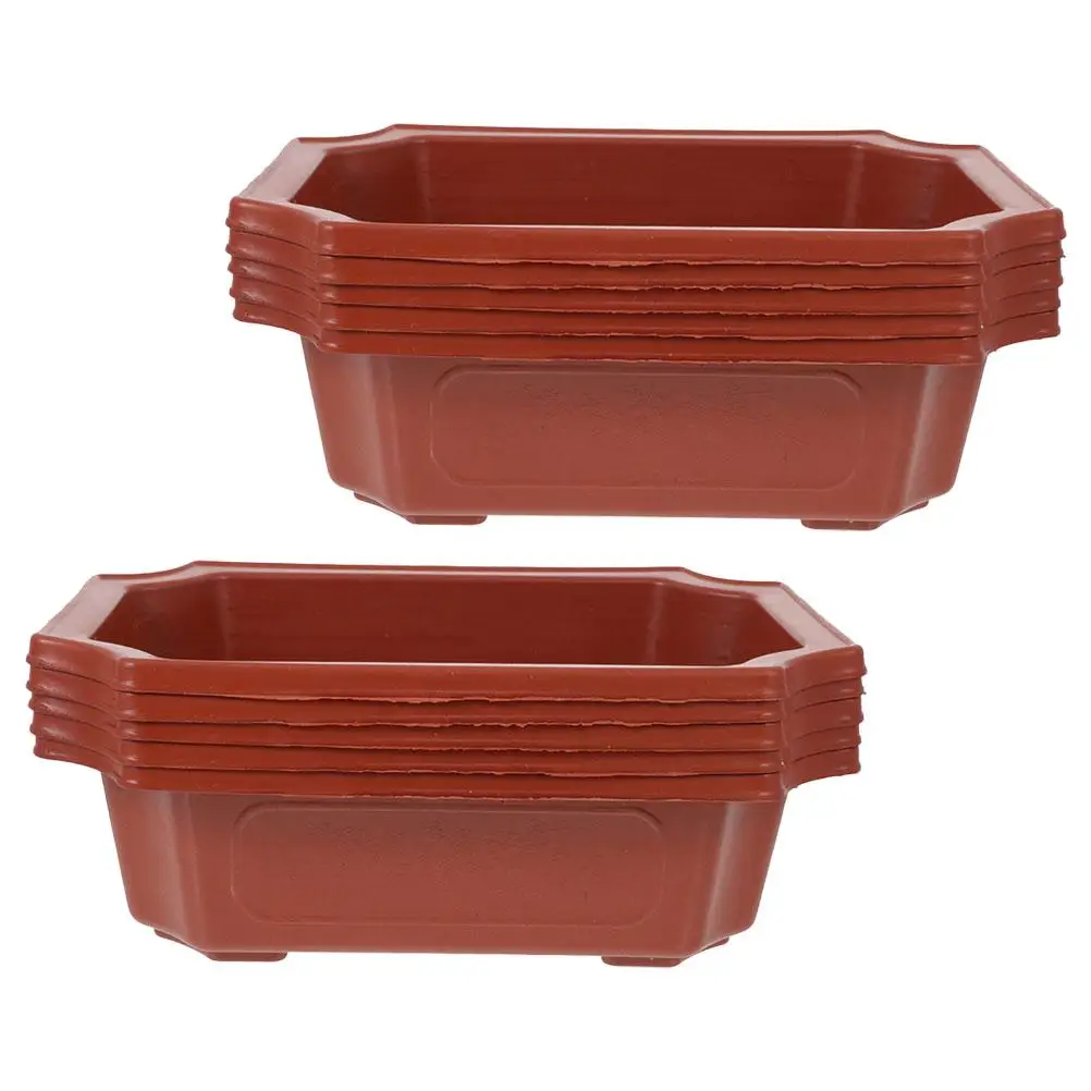 10 Pcs Imitation Ceramic Flowerpot Bonsai Vintage Red Square Plastic Planting Pot for Garden Use Lightweight
10 Pcs Imitation Ceramic Flowerpot Bonsai Vintage Red Square Plastic Planting Pot for Garden Use Lightweight