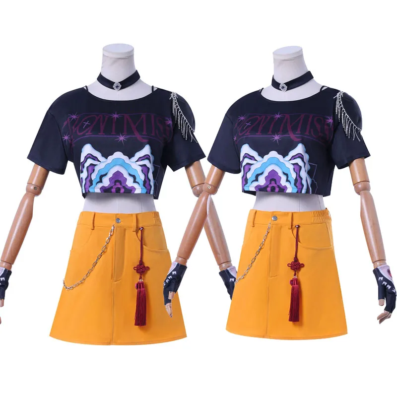 Anime Kpop Demon Hunters Cosplay Superstar Mira Cosplay Costume Full Set Girl Group Suit Women Halloween Party Roleplay
Anime Kpop Demon Hunters Cosplay Superstar Mira Cosplay Costume Full Set Girl Group Suit Women Halloween Party Roleplay