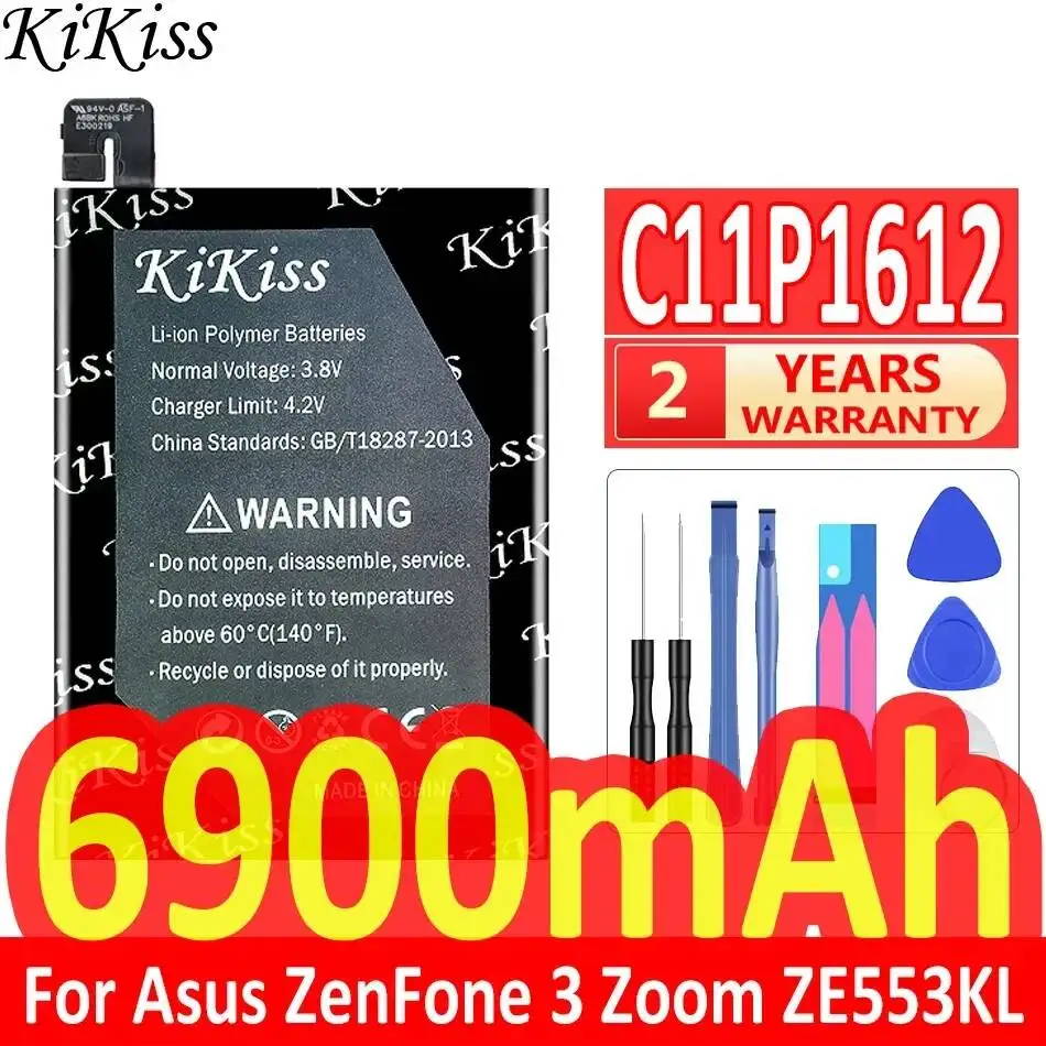 For Asus Zenfone 3 Zoom , 3 Zoom S ZE553KL 6900mAh C11P1612 High-Efficiency Mobile Phone Battery
For Asus Zenfone 3 Zoom , 3 Zoom S ZE553KL 6900mAh C11P1612 High-Efficiency Mobile Phone Battery