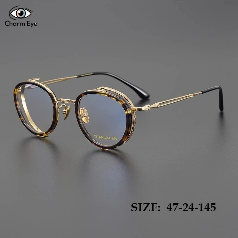 Women Round Glasses Fashion Designer New Round Retro Acetate Carved Gold Handmade Men Optical Myopia Prescription Eyeglass Frame
Women Round Glasses Fashion Designer New Round Retro Acetate Carved Gold Handmade Men Optical Myopia Prescription Eyeglass Frame