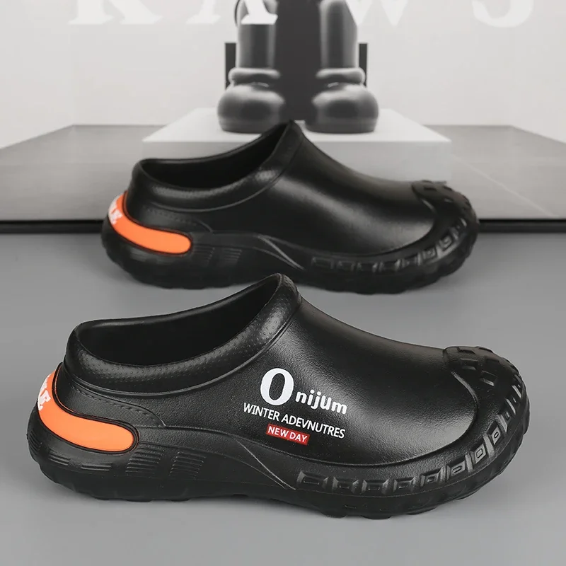 New Style Chef Slippers for Working Casual Men's Kitchen Shoes Thick Bottom Water Proof Comfortable Outdoor Simple Man Slipper
New Style Chef Slippers for Working Casual Men's Kitchen Shoes Thick Bottom Water Proof Comfortable Outdoor Simple Man Slipper