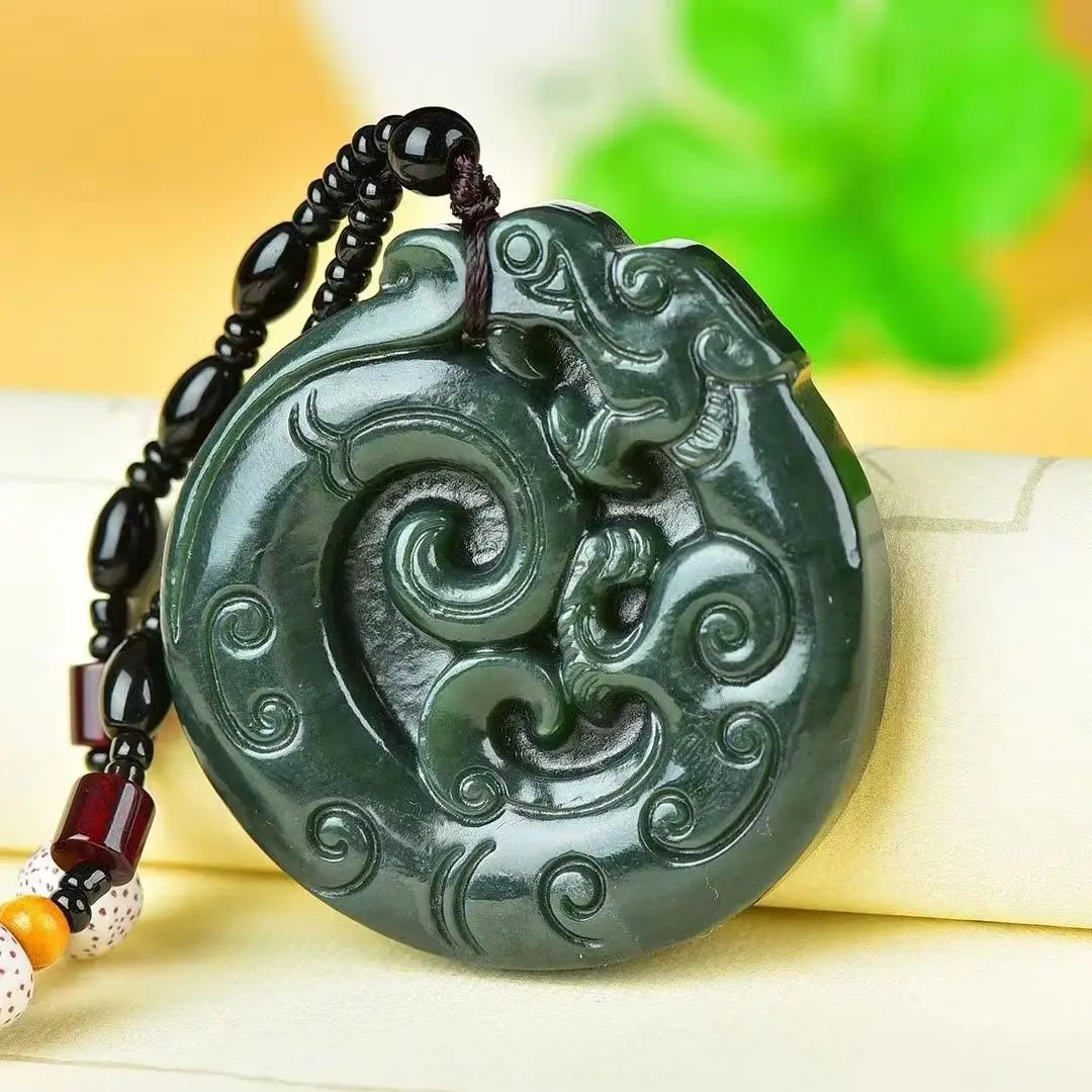 Natural Jade Exquisite Hetian Jade Men's and Women's Lucky Zodiac Dragon Pendant Jade Pendant
Natural Jade Exquisite Hetian Jade Men's and Women's Lucky Zodiac Dragon Pendant Jade Pendant