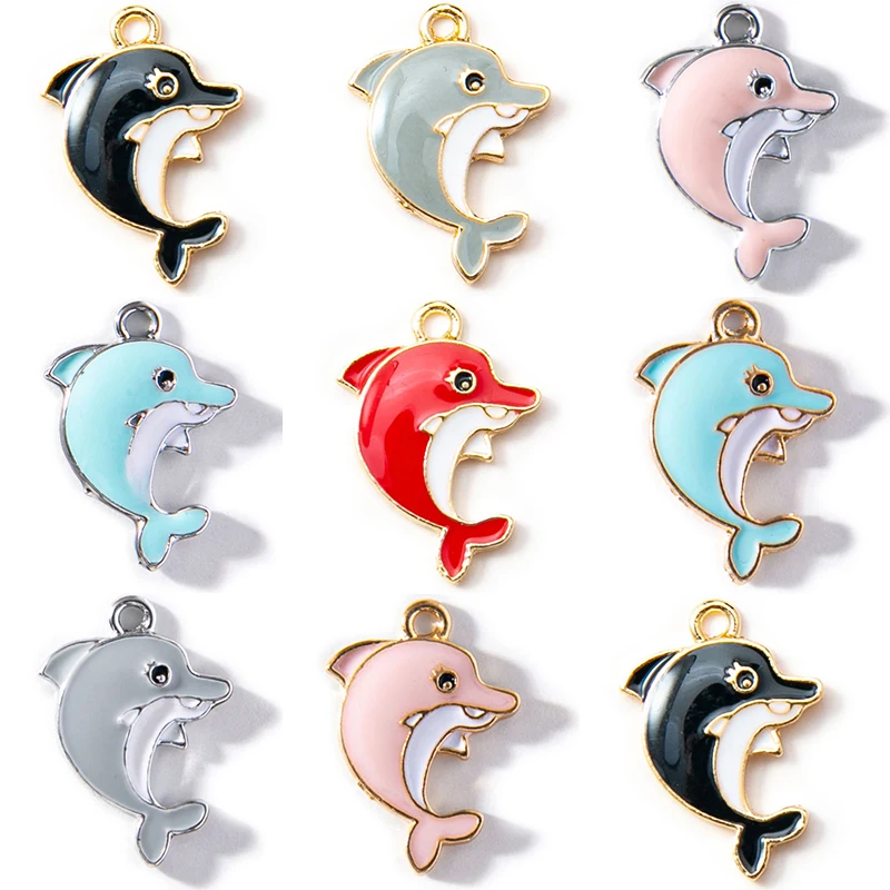 10Pcs Enamel Dolphin Charms Colorful Ocean Animal Pendants For Jewerly Making Diy Bracelet Earrings Necklaces Craft Accessories
10Pcs Enamel Dolphin Charms Colorful Ocean Animal Pendants For Jewerly Making Diy Bracelet Earrings Necklaces Craft Accessories