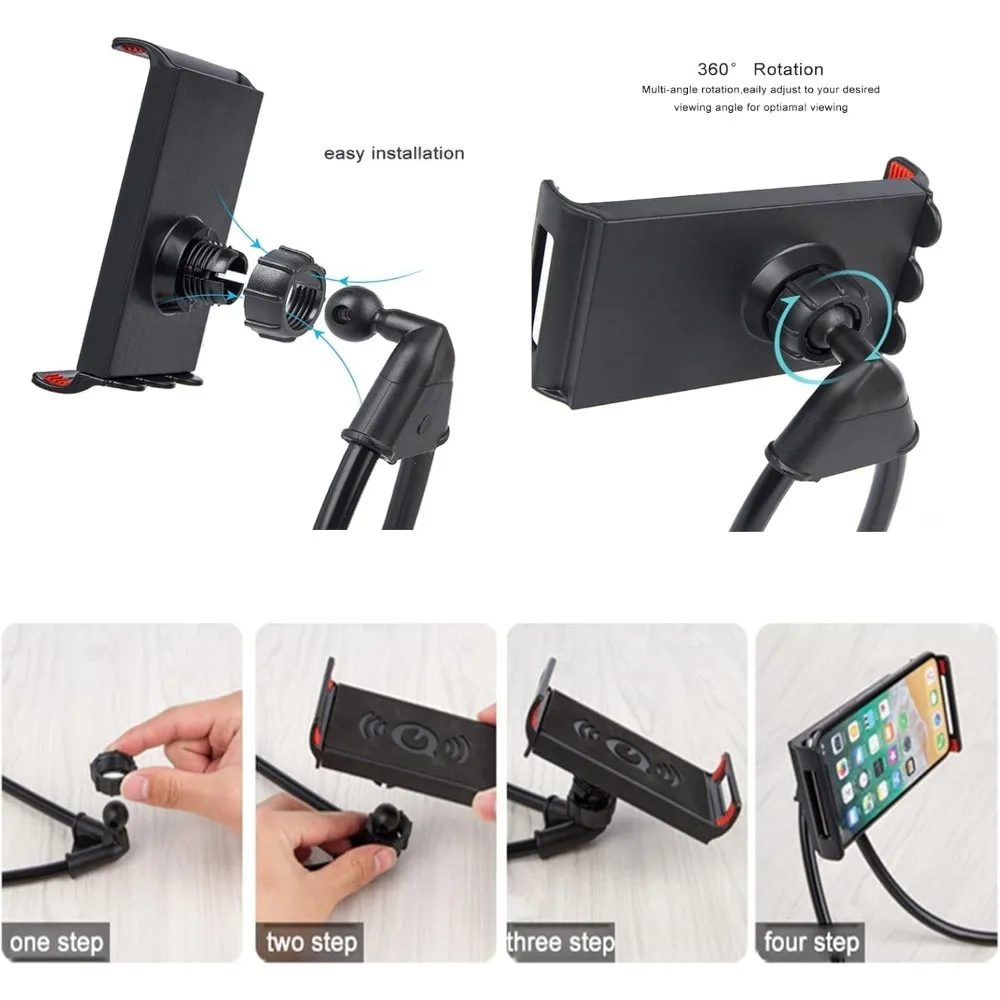 Hot Selling Universal 360° Rotating Neck Phone Stand Hands-Free Holder for Smartphones 4.7-6.7 Inch Screens
Hot Selling Universal 360° Rotating Neck Phone Stand Hands-Free Holder for Smartphones 4.7-6.7 Inch Screens