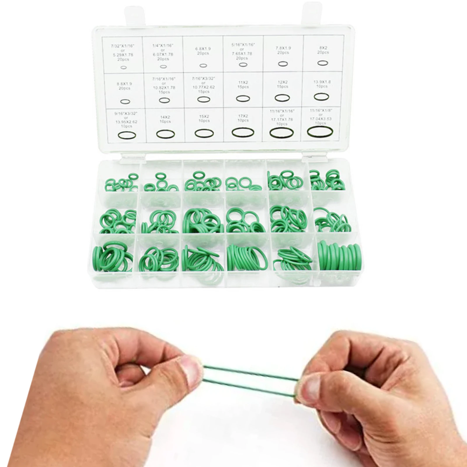 Green O-Rings SAE And Metric O-Rings Assortment O-Rings 18 Popular Sizes Anti-corrosion High-quality Materials
Green O-Rings SAE And Metric O-Rings Assortment O-Rings 18 Popular Sizes Anti-corrosion High-quality Materials