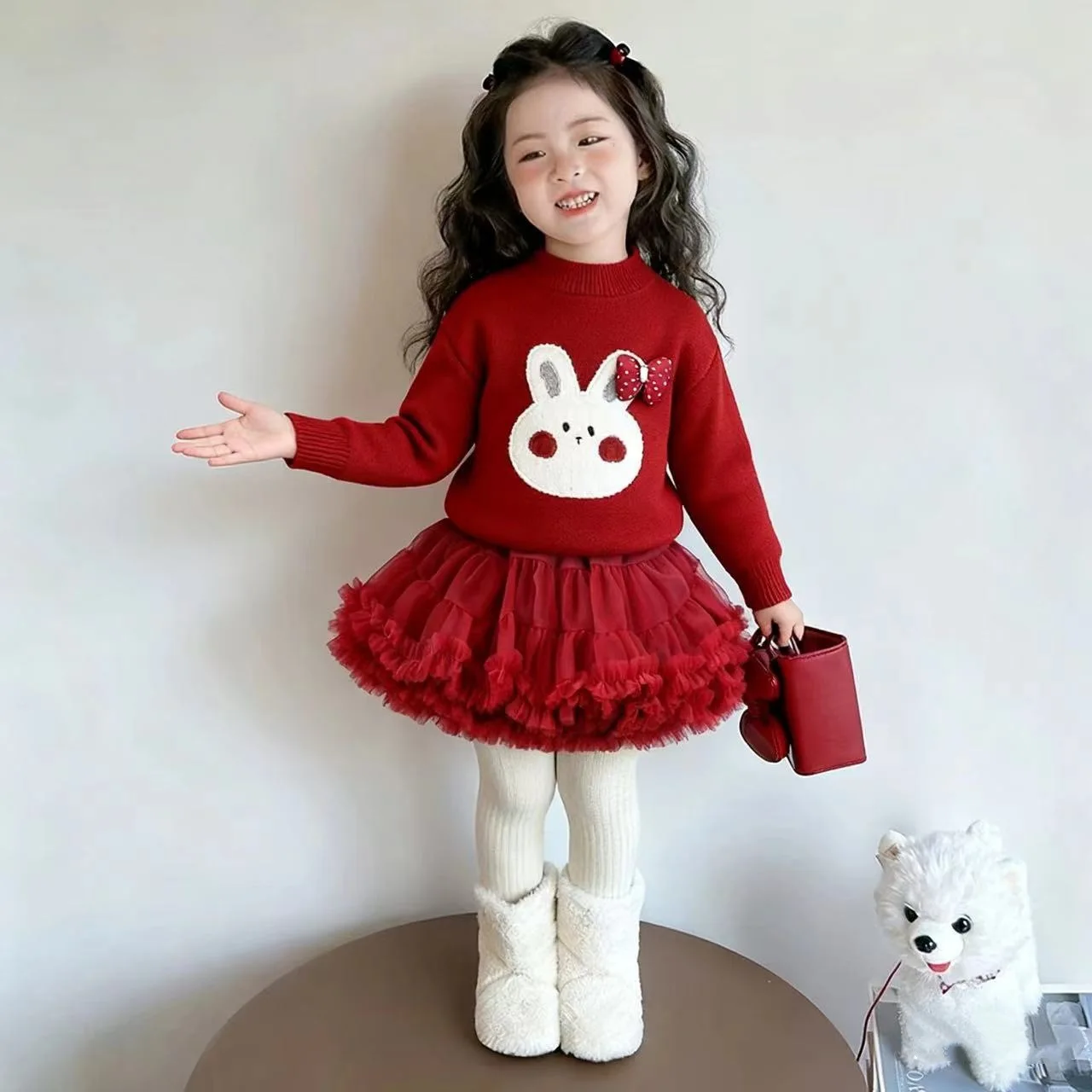 Свитер для девочек, кролик, плотная цельная бархатная юбка, комплект из двух предметов. Женский вязаный базовый свитер с круглым вырезом и круглым вырезом.
Свитер для девочек, кролик, плотная цельная бархатная юбка, комплект из двух предметов. Женский вязаный базовый свитер с круглым вырезом и круглым вырезом.