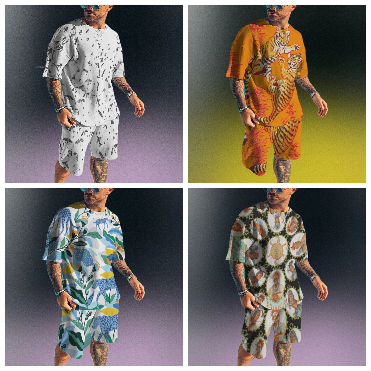 25 Summer Hot Selling Men's Shorts Short Sleeved 3D Printed Set, Beach Vacation Breathable, Fashionable and Comfortable Thin Set
25 Summer Hot Selling Men's Shorts Short Sleeved 3D Printed Set, Beach Vacation Breathable, Fashionable and Comfortable Thin Set