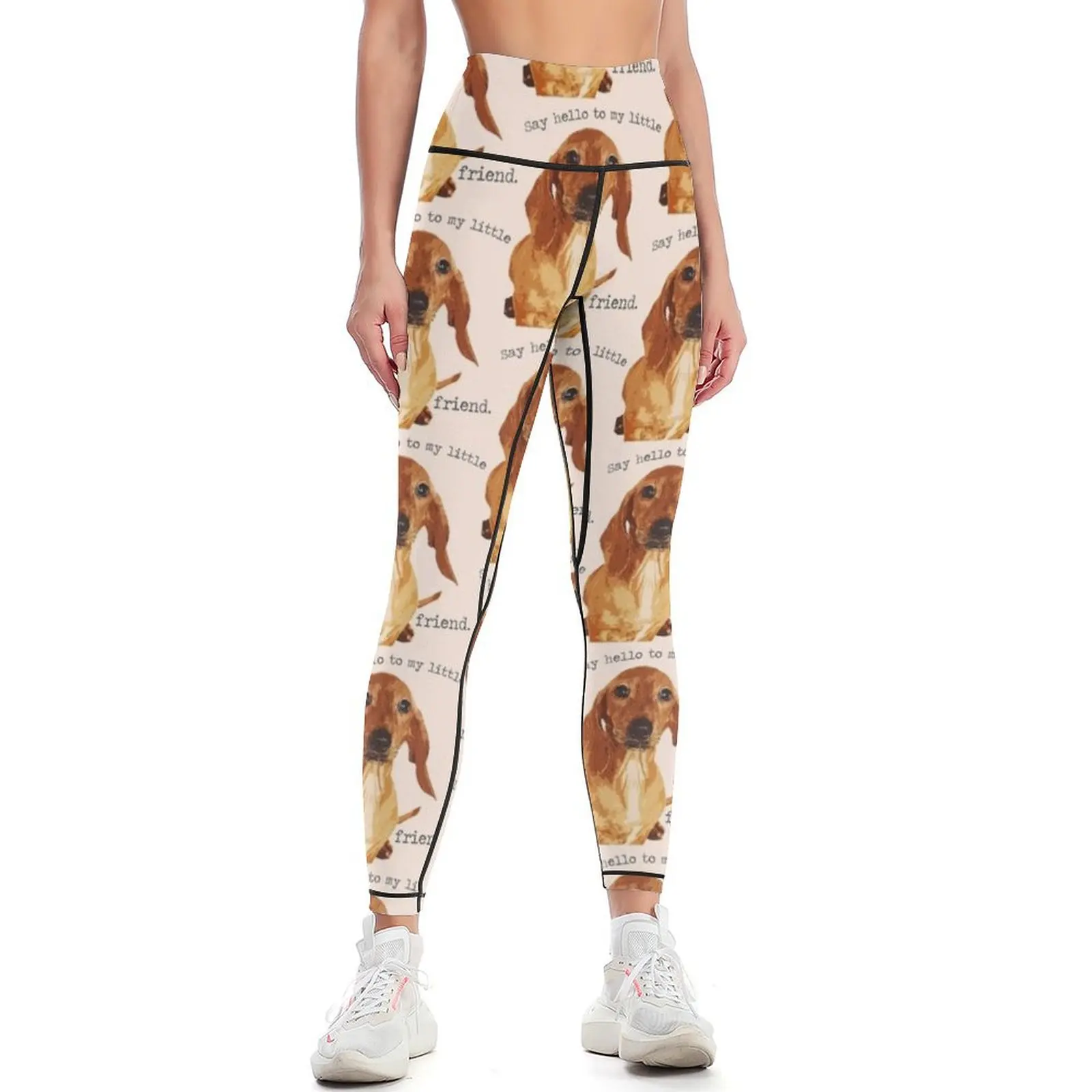 Say Hello to My Little Friend Dachshund Puppy Doxie Cute Brindle Smooth Short Coat Hair Smoothair Red Smoothie I love D Leggings
Say Hello to My Little Friend Dachshund Puppy Doxie Cute Brindle Smooth Short Coat Hair Smoothair Red Smoothie I love D Leggings