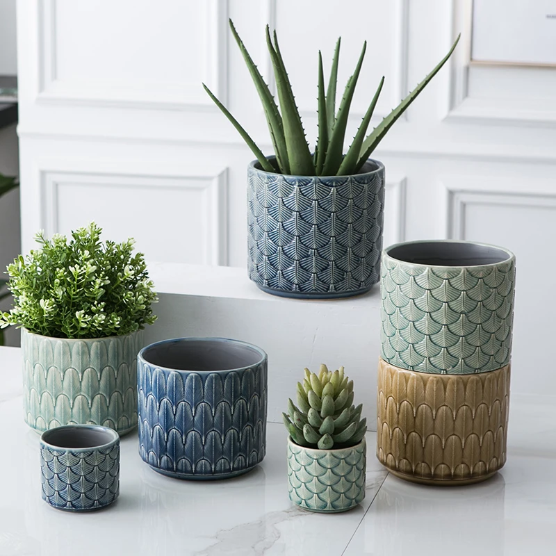Vases Nordic Ceramic Home Vase Decor Flower Pot Desktop Gardern Plants Blue Embossed Living Room Decoration Ornaments ваза
Vases Nordic Ceramic Home Vase Decor Flower Pot Desktop Gardern Plants Blue Embossed Living Room Decoration Ornaments ваза