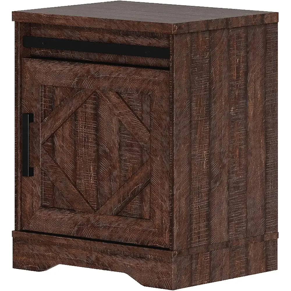 Rustic Brown Nightstand with Storage and Cubby for Bedroom or Office
Rustic Brown Nightstand with Storage and Cubby for Bedroom or Office