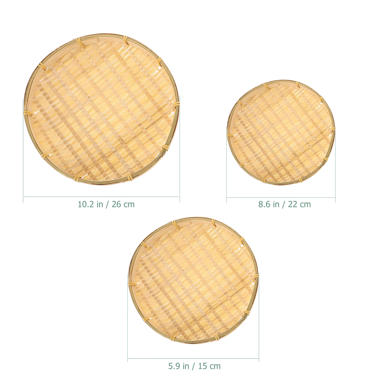 3 Pcs Bamboo Crafts Storage Basket Simple Food Tray Handmade Household Woven Sturdy
3 Pcs Bamboo Crafts Storage Basket Simple Food Tray Handmade Household Woven Sturdy