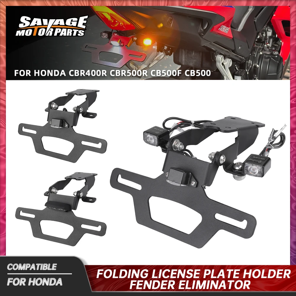 2025 CB500 Hornet Adjustable License Plate Holder For Honda CBR400R 500R CB500F LED Turn Signal Lamp Tail Tidy Fender Eliminator
2025 CB500 Hornet Adjustable License Plate Holder For Honda CBR400R 500R CB500F LED Turn Signal Lamp Tail Tidy Fender Eliminator