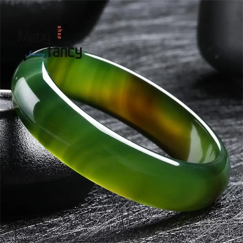 Natural Grass Green Chalcedony Agate Bangle Exquisite Elegant Charm Fashion Jewelry Best Selling Sexy Young Girls Holiday Gifts
Natural Grass Green Chalcedony Agate Bangle Exquisite Elegant Charm Fashion Jewelry Best Selling Sexy Young Girls Holiday Gifts
