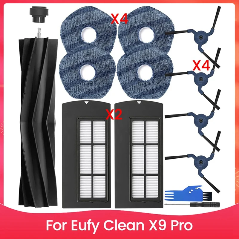 For Eufy Clean X9 Pro Parts Accessories Main Side Brush HEPA Filter Mop Cloth Replacement
For Eufy Clean X9 Pro Parts Accessories Main Side Brush HEPA Filter Mop Cloth Replacement