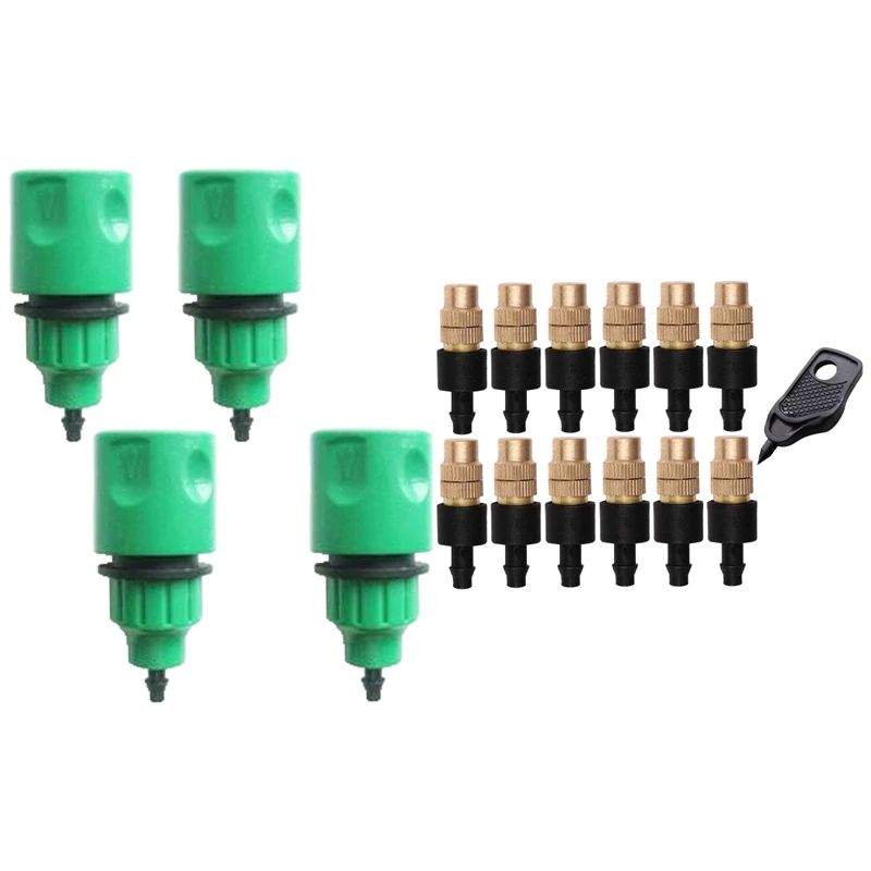 2025 Trend4x Garden Hose Pipe One Way Adapter Tap Connector Fitting For Irrigation & 12 Set Copper Adjustable Spray Nozzle Spray
2025 Trend4x Garden Hose Pipe One Way Adapter Tap Connector Fitting For Irrigation & 12 Set Copper Adjustable Spray Nozzle Spray