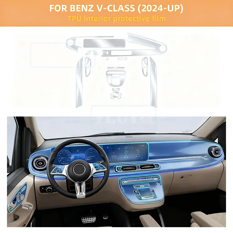 TPU Protective Interior Film for Mercedes Benz V-Class W639 2024 2025 2026 Car Center Console Transparent Anti-scratch Repair
TPU Protective Interior Film for Mercedes Benz V-Class W639 2024 2025 2026 Car Center Console Transparent Anti-scratch Repair