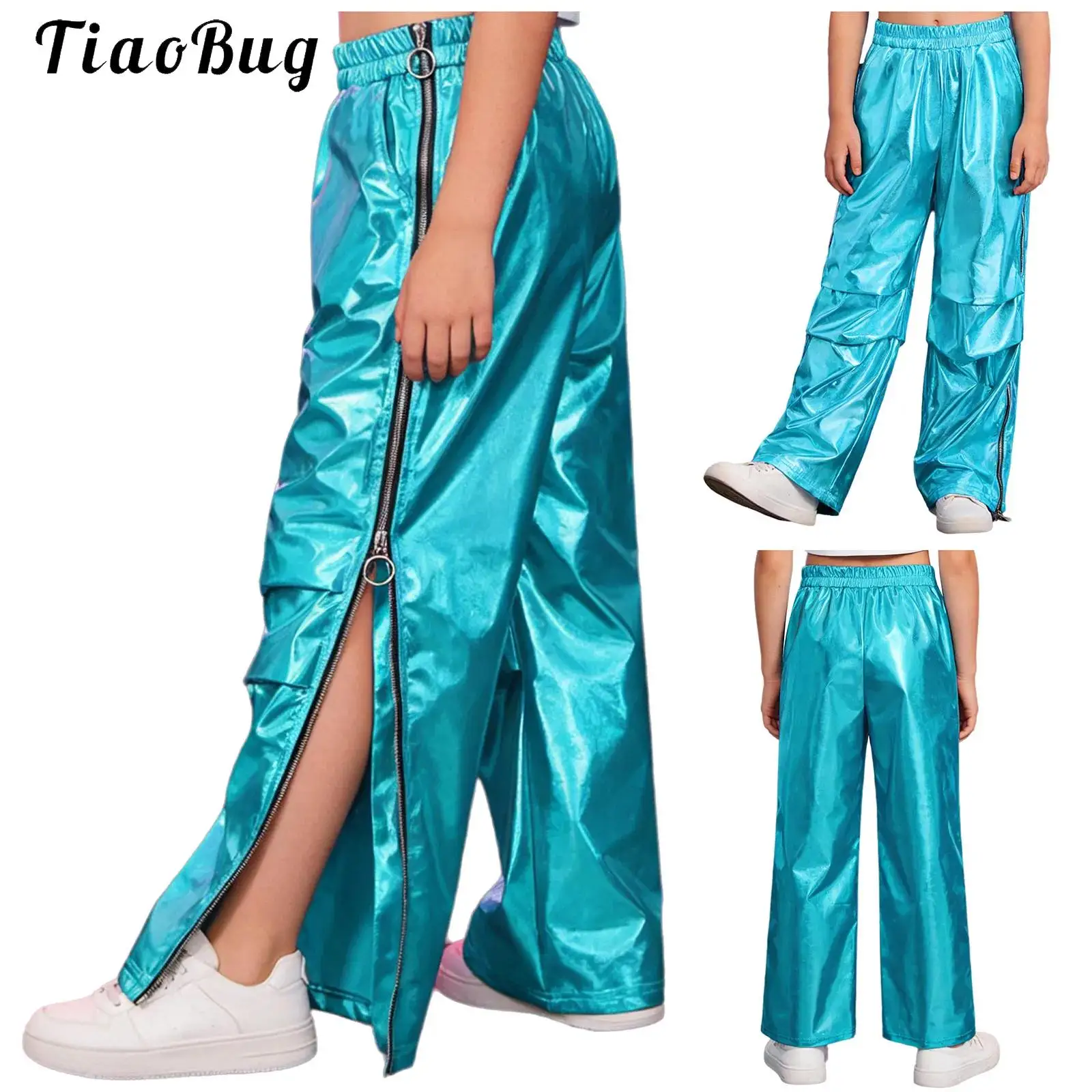 Kids Boys Girls Tear Away Side Zipper Metallic Cargo Pants Elastic Waistband Ruched Trousers with Pockets for Skateboarding
Kids Boys Girls Tear Away Side Zipper Metallic Cargo Pants Elastic Waistband Ruched Trousers with Pockets for Skateboarding